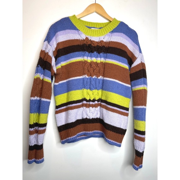 St. John's Bay Sweaters - 90s Y2K Grandpacore Grunge St Johns Bay Chunky Knit Striped Sweater